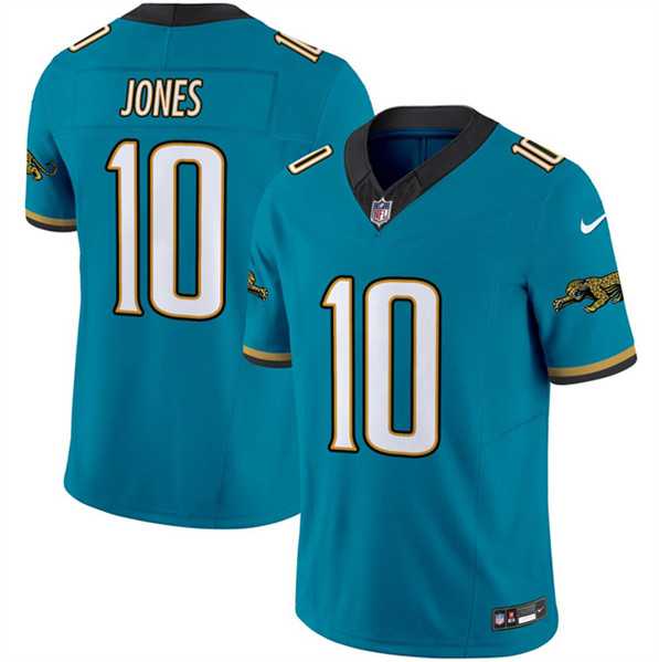 Men & Women & Youth Jacksonville Jaguars #10 Mac Jones Teal 2024 F.U.S.E. Prowler Throwback Vapor Limited Football Stitched Jersey